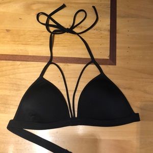 Black bathing suit top